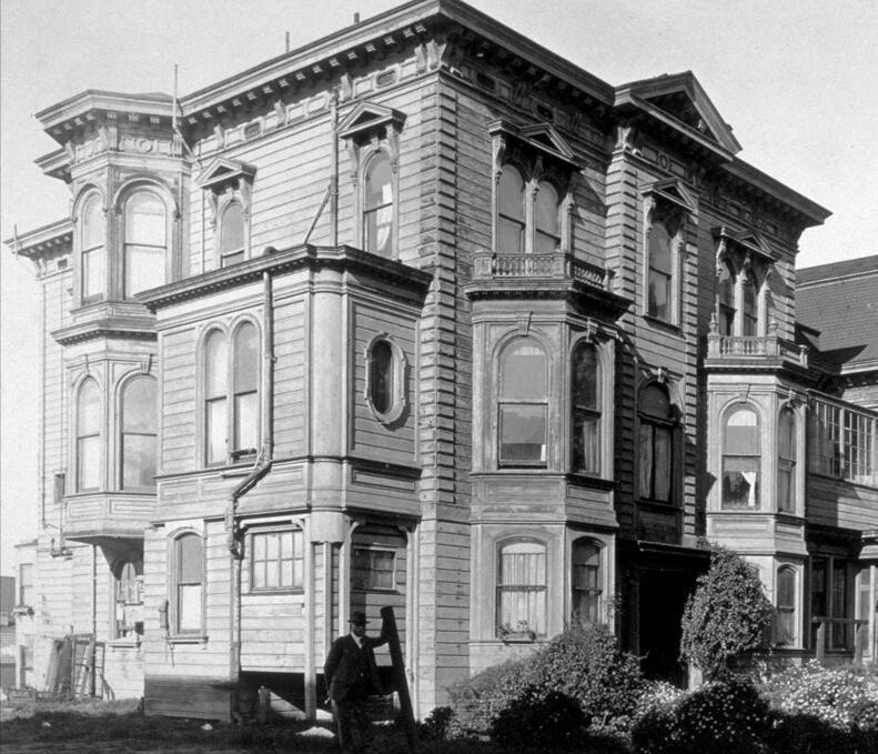 Mary Ellen Pleasant’s mansion at the southwest corner of Bush and Octavia in San Francisco.